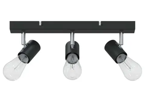 Spot de plafon 3 căi ajustabil negru E27 - 3/5
