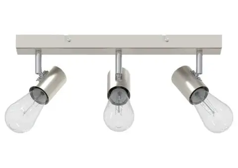 Spot tavan 3 moduri ajustabile Nichel periat E27 - 3/5