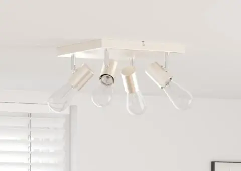 Spot De Plafon 4 Direcții Reglabil Nichel Periat E27 - 1/5