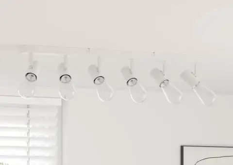 Spotlight de tavan 6 moduri reglabile alb E27 - 1/5