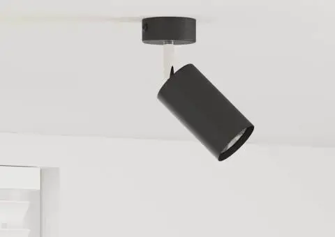Reflector de Plafon 1 Cale Reglabil Negru GU10 - 1/5