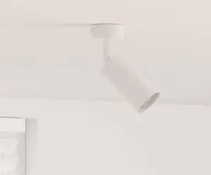 vidaXL Reflector de Plafon 1 Cale Reglabil Alb GU10