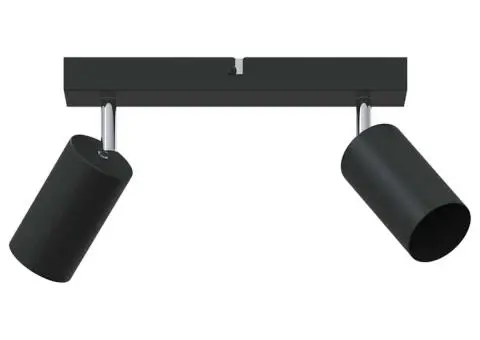 Spot pentru Tavan 2 Direcții Reglabil Negru GU10 - 2/5