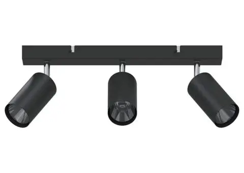Spot de plafon cu 3 căi ajustabile negru GU10 - 3/5