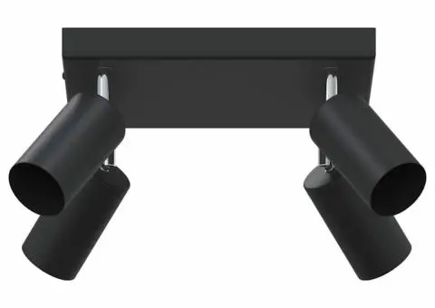 Spot de tavan 4 Way Reglabil Negru GU10 - 2/5
