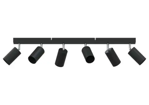 Spotlight de Tavan cu 6 Brațe Regabile Negru GU10 - 2/5