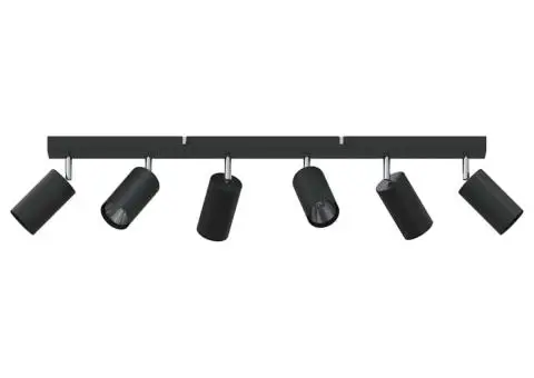 Spotlight de Tavan cu 6 Brațe Regabile Negru GU10 - 3/5