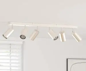 vidaXL Spotlight de tavan cu 6 moduri ajustabile GU10 nichel periat