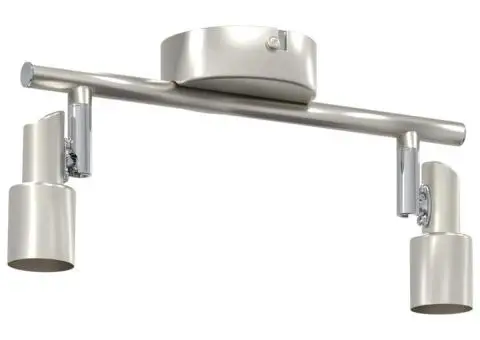 Spot de Plafon 2 Căi Ajustabil Nichel Periat GU10 - 4/5