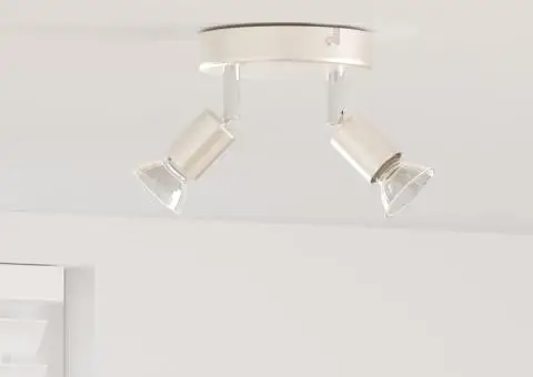 Spotlight de Plafon 2 Direcții Reglabil Nichel Periat GU10 - 1/5