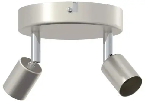 Spotlight de Plafon 2 Direcții Reglabil Nichel Periat GU10 - 2/5