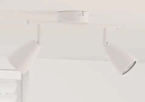 Spot de plafon cu ajustare pe două direcții alb GU10 - 1/5