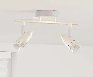 vidaXL Reflector de Plafon 2 Brațe Reglabile Nichel Mat GU10