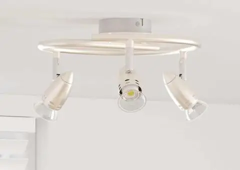 Spot pentru Plafon 3 Moduri Reglabile Nichel Mat GU10 - 1/5