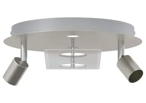 Reflector de plafon cu 2 Capete Ajustabile Matte Nickel GU10 - 2/5