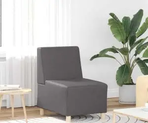 vidaXL Fotoliu Gri 55 x 74 x 82 cm Piele artificială