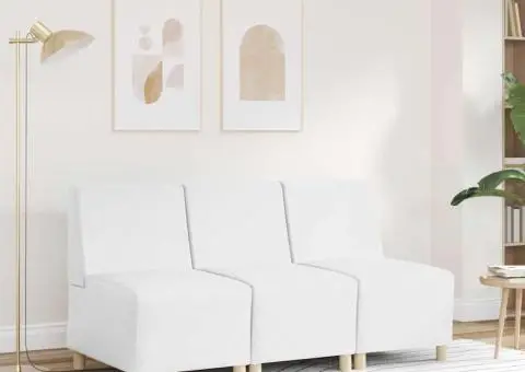 Fotoliu Alb 55 x 74 x 82 cm Piele artificială - 3/5