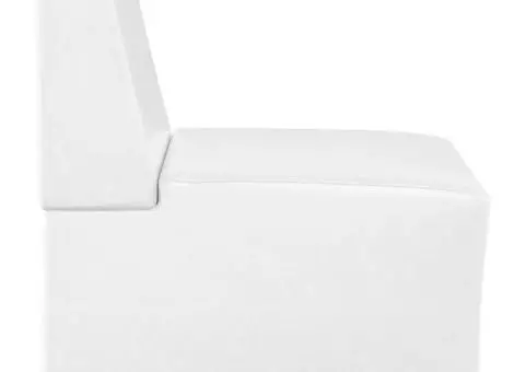 Fotoliu Alb 55 x 74 x 82 cm Piele artificială - 5/5