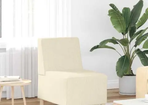 Fotoliu Crem 55 x 74 x 82 cm Țesătură de catifea - 1/5