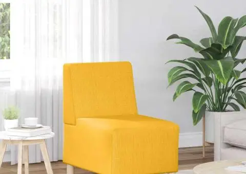 Fotoliu Galben deschis 55 x 74 x 82 cm Țesătură de catifea - 1/5
