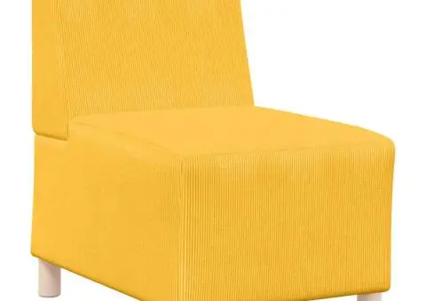 Fotoliu Galben deschis 55 x 74 x 82 cm Țesătură de catifea - 2/5