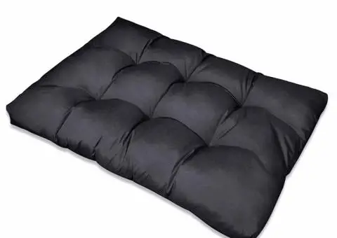 Perne canapea din paleti, 13 buc, gri, material textil - 3/5