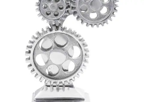 Suporturi cărți 2 buc., argintiu, 10x10x22 cm, aluminiu, rotiță - 3/5