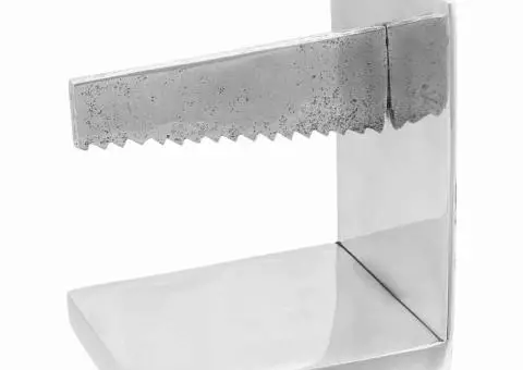 Suporturi cărți 2 buc. argintiu 11x14x17,5cm aluminiu ferăstrău - 1/5