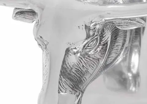 Suporturi cărți 2 buc., argintiu, 21,5x15,5x20 cm, aluminiu, taur - 5/5