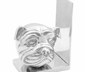 vidaXL Suporturi cărți 2 buc., argintiu, 8x12x16,5 cm, aluminiu, câine