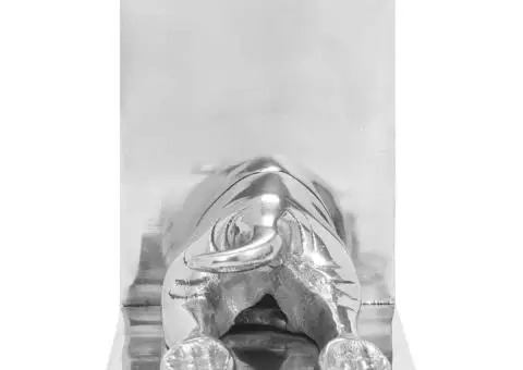 Suporturi cărți 2 buc., argintiu, 12x15x18 cm, aluminiu, câine - 5/5