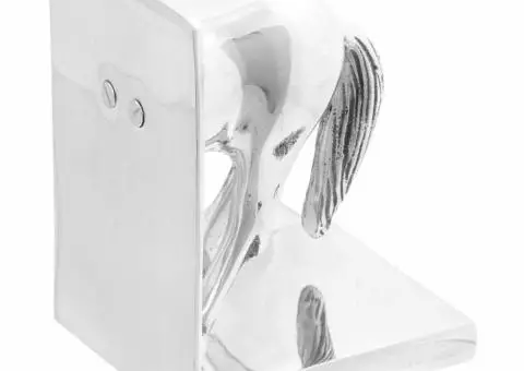 Suporturi cărți 2 buc., argintiu, 11x14x25 cm, aluminiu, cal - 2/5