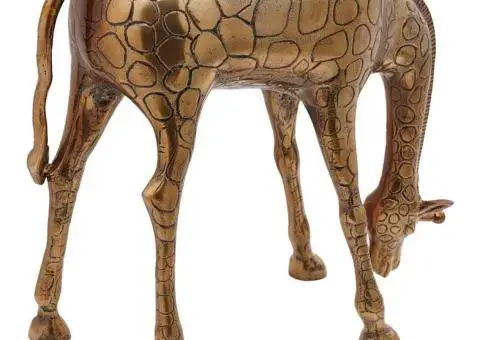 Vas de gheață formă de girafă, alamă, 49x22x39 cm, aluminiu - 2/5