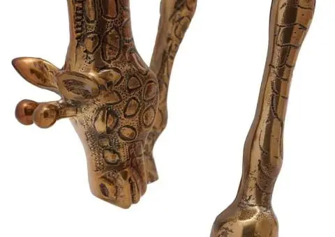 Vas de gheață formă de girafă, alamă, 49x22x39 cm, aluminiu - 5/5