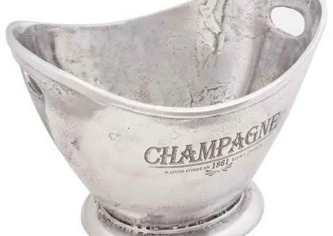 Vas de gheață, argintiu, 36x25x26 cm, aluminiu - 1/5