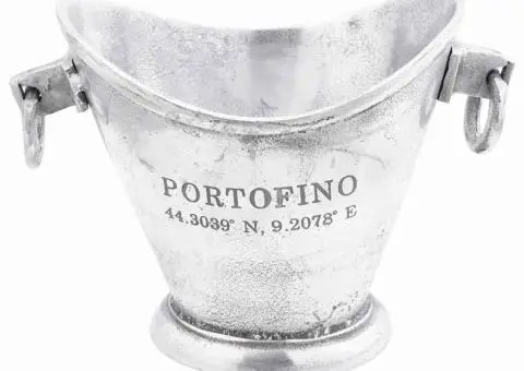 Vas de gheață, argintiu, 29x16x19 cm, aluminiu - 3/5