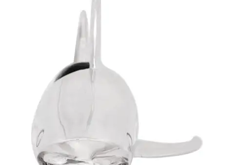 Sculptură rechin, argintiu, 68x20x24 cm, aluminiu - 3/5