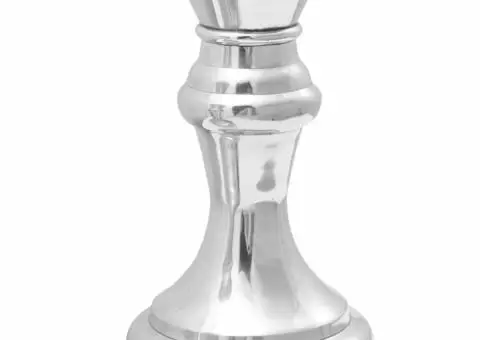 Sculpturi şah, 2 buc., argintiu, aluminiu - 2/5