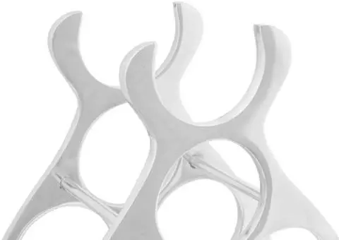 Suport de vinuri, argintiu, 32x14x37,5 cm, aluminiu - 4/5