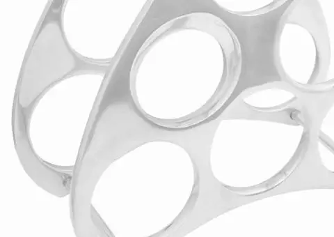 Suport de vinuri, argintiu, 32x14x37,5 cm, aluminiu - 5/5