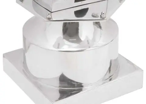 Sculptură jumătate de elice, argintiu, 26x26x110 cm, aluminiu - 5/5