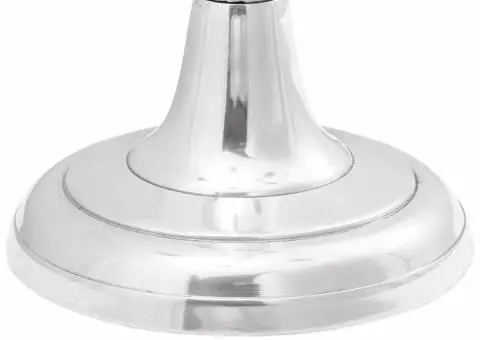 Suport de lumânări, argintiu, 39x39x60 cm, aluminiu - 5/5