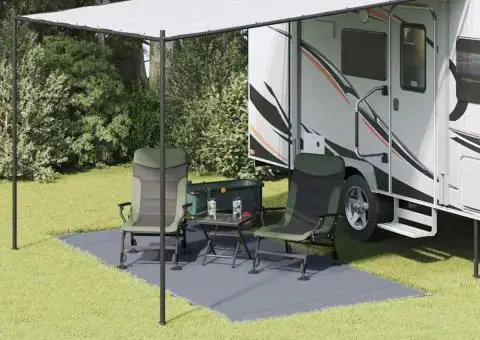 Accesoriu pentru cort Albastru-gri Poliester 200 x 400 cm Pliabil - 1/5