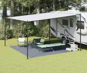 vidaXL Gadget pentru cort Albastru-gri Poliester 400 x 400 cm Waterproof