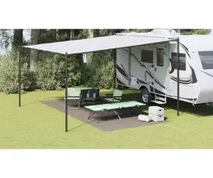 vidaXL Accesoriu Cort Gri deschis Poliester 250 x 550 cm Greutate redusă