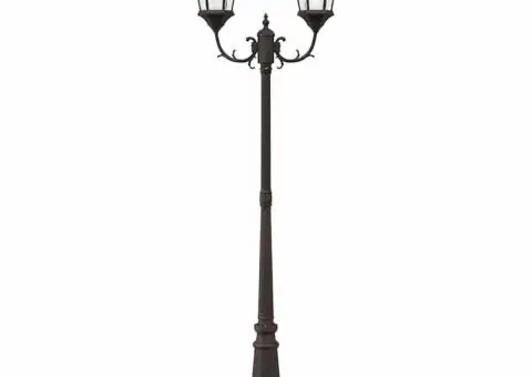 Stâlp de iluminat de grădină cu 2 lămpi E27 Bronz 235 cm Aluminiu - 3/5