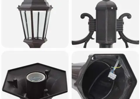 Stâlp de iluminat de grădină cu 2 lămpi E27 Bronz 235 cm Aluminiu - 5/5