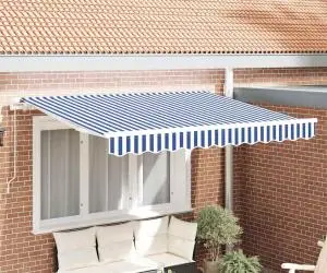 vidaXL Material de Înlocuire pentru Marchiză pentru Cadru de 3.5m x 2m Alb și Albastru