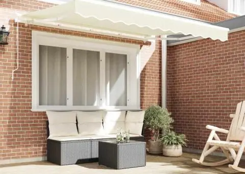 Material de înlocuire pentru copertina pentru cadru de 3x2 m Crem - 3/5