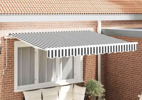 Material de înlocuire pentru marchiză pentru cadru de 2.5x2 m în antracit și alb - 1/5